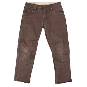 KUHL RYDR Mens 32x29 Brown Relaxed Fit Double Knee Pants Outdoor
